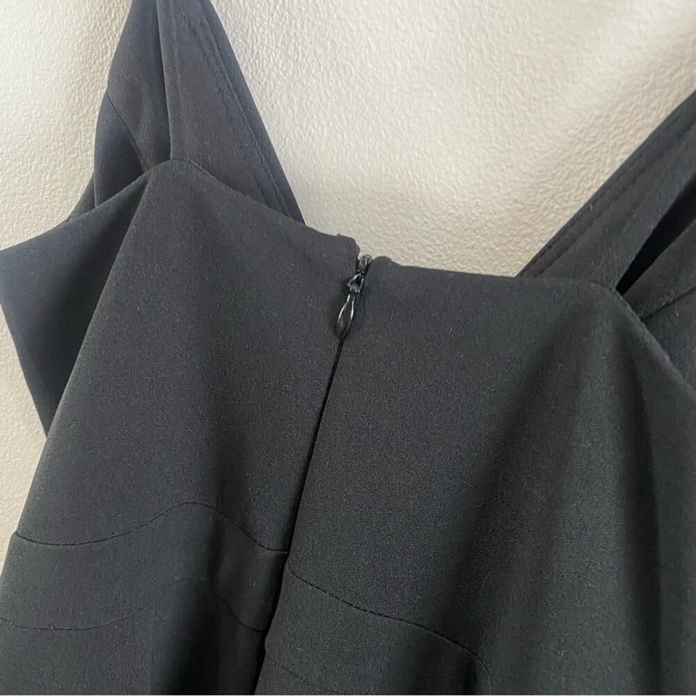 BHLDN Caron Midi Dress Black Size 0 Sleek Formal Cocktail Wedding Guest Chic - Picture 7 of 9